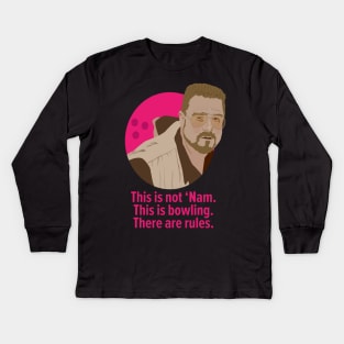 Walter Sobchak - Bowling Rules in 'The Big Lebowski' Tribute Kids Long Sleeve T-Shirt